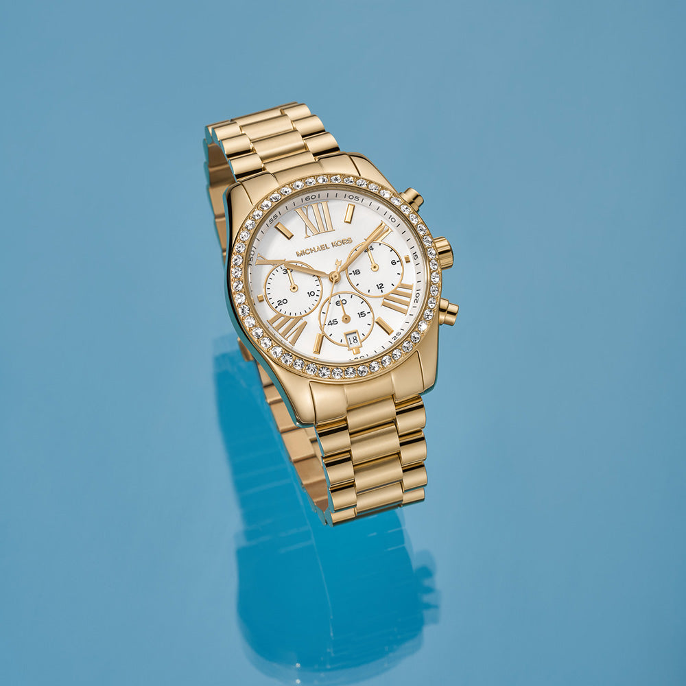 Michael Kors MK7241 Lexington Lux Gold Tone Womens Watch – Watch Depot