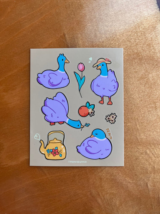 Frogs and Strawbs Sticker sheet – Planet Bunnie