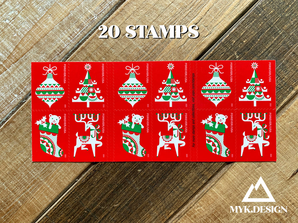  Holiday Delights Forever Postage Stamps Book of 20