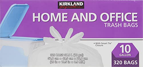 Kirkland Signature Scented Kitchen Drawstring Trash Bags, Flex-Tech, White,  Fresh Scent, 13 Gallon, 200 ct