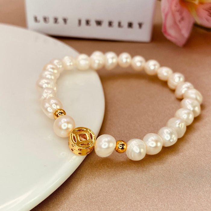 Luzy Jewelry Greco Gold Bracelet