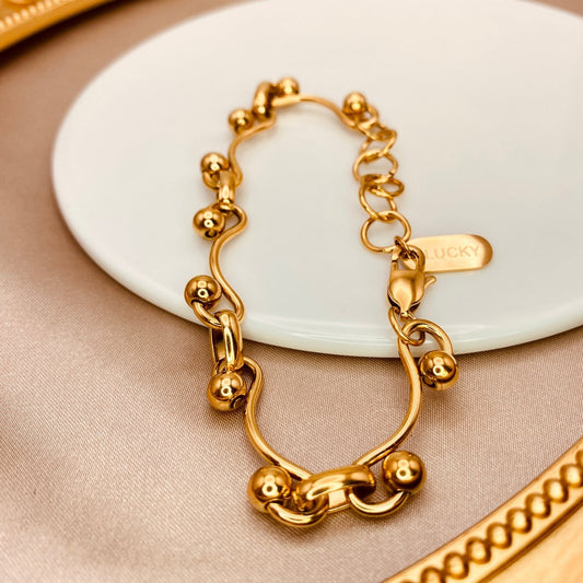 Luzy Jewelry Greco Gold Bracelet