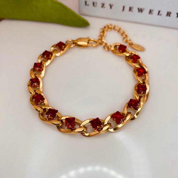 Luzy Jewelry Greco Gold Bracelet