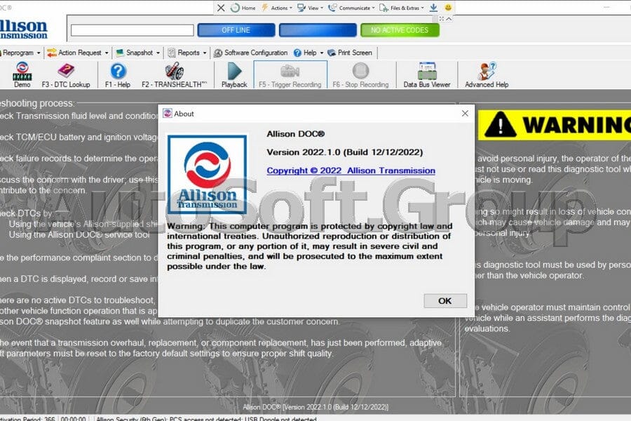 Allison DOC Premium 2024 diagnostic software Full Version Gen 5 Data Files 12.2024