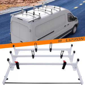 Melipron Van Roof Ladder Racks with Wind Deflector for Ford Transit 150 250 350 - MELIPRON