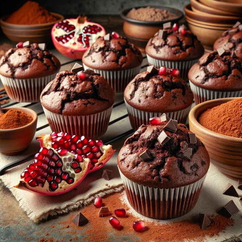 Muffin al Cioccolato e Melagrana