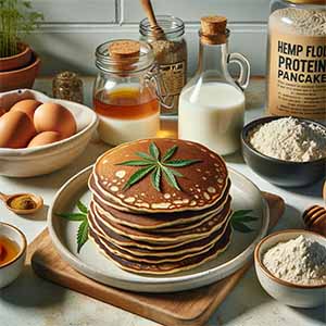 Pancakes Proteici con Farina di Canapa