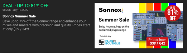 Plugin Boutique_Sale Juni 22_95%off_VST Plugins_und_Samples_Celemony_Plugins That Knock_Initial Audio_AudioThing_Future Audio Workshop_u-he_iZotope_free_kostenlos_Musikproduzent werden de_Sonnox