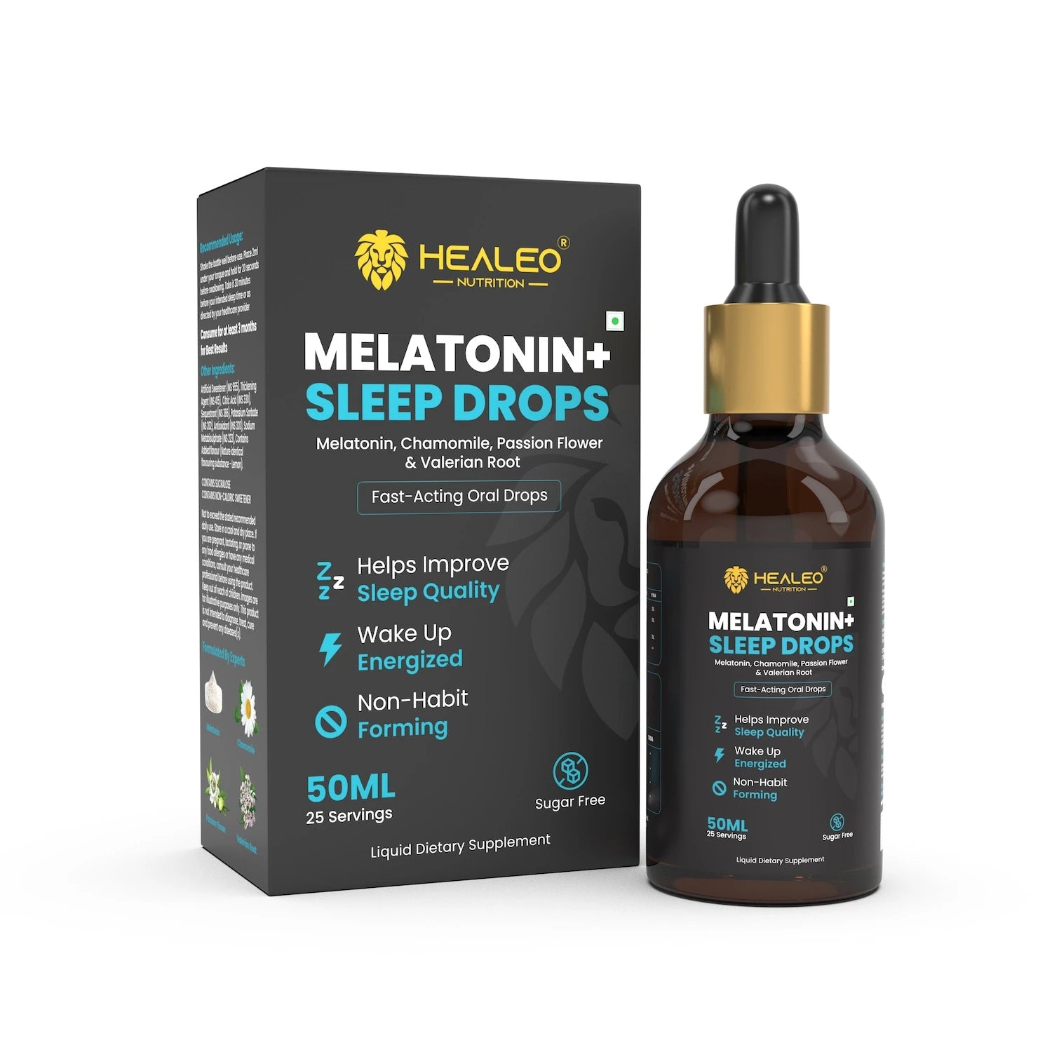 MELATONIN+ SLEEP DROPS - Healeo Nutrition product image