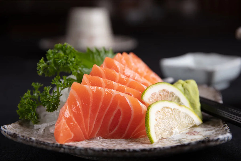 salmon sashimi