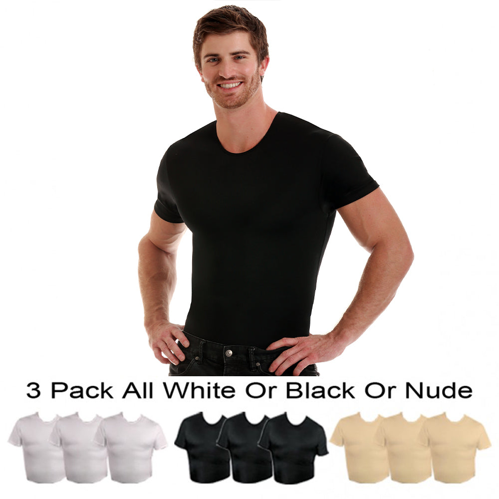 3 Pack Insta Slim Compression Crew-Necks ISTS0003