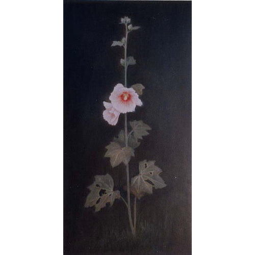 「白い花咲く」 '97 油彩 41.0cm×20.9cm