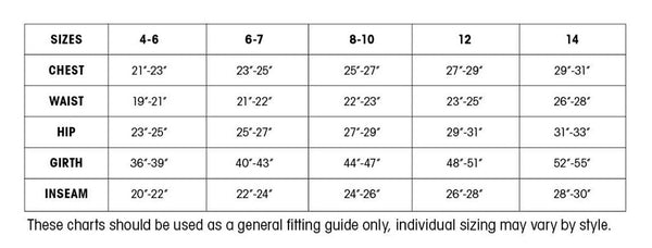 Sizing information – balletballet