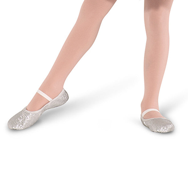 silver sparkly ballet pumps