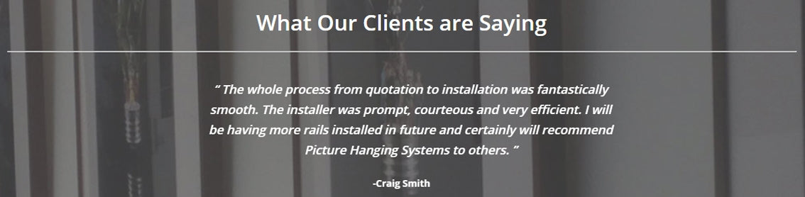 Picture Hanging System installation