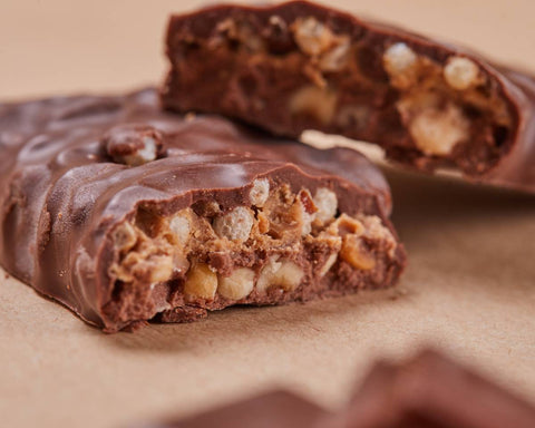 protein bar with deluxe chocolate