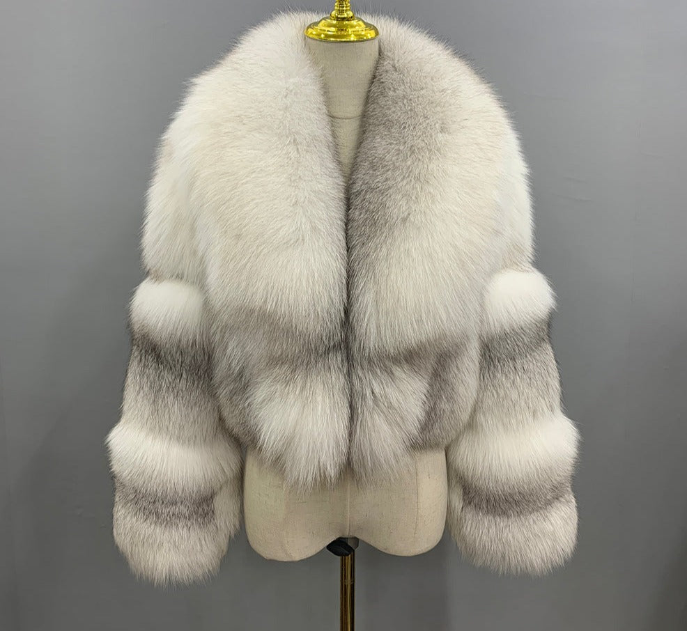 Real Fox Fur Big Turn-Down Collar Waist Coats – Giftod.com