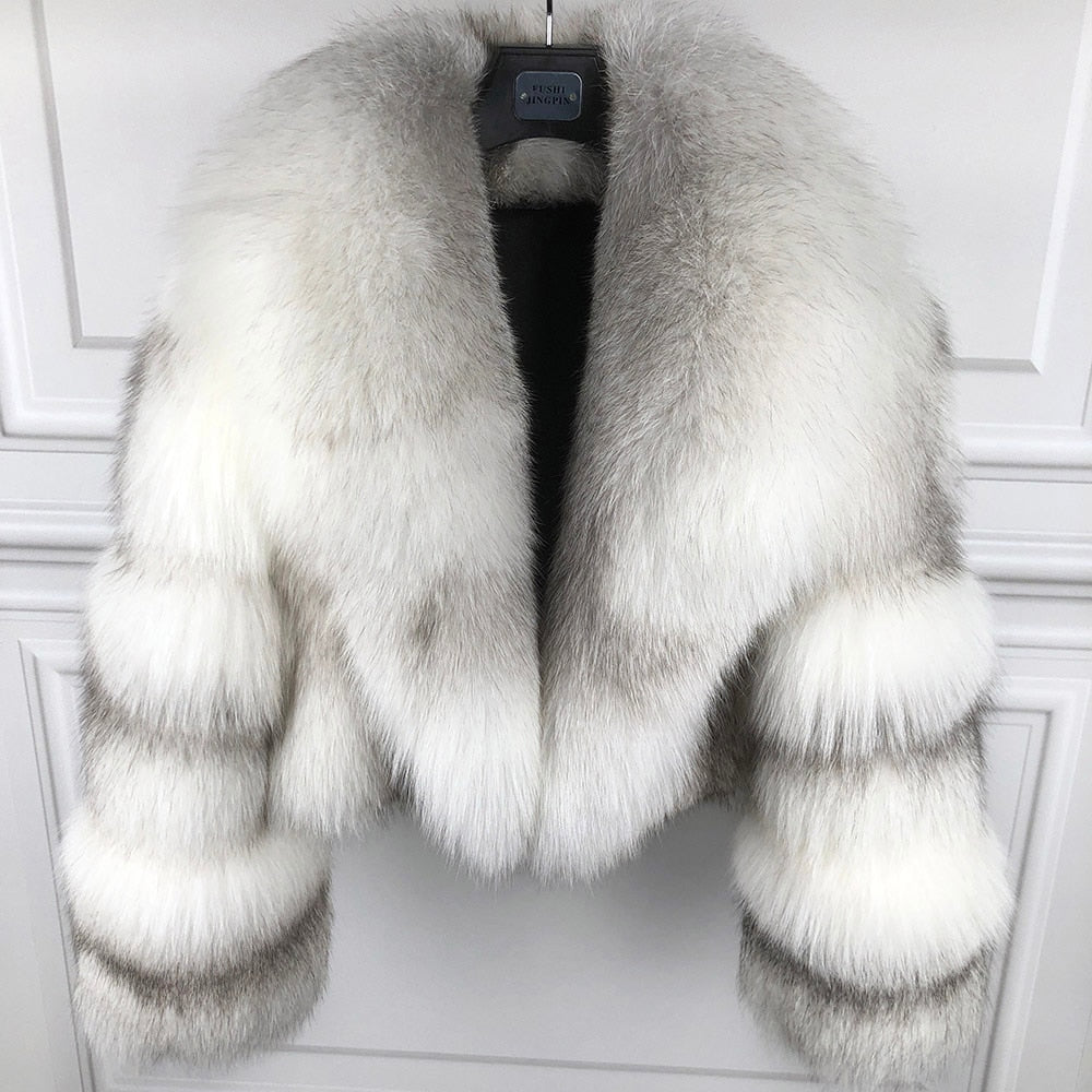 Real Fox Fur Big Turn-Down Collar Waist Coats – Giftod.com