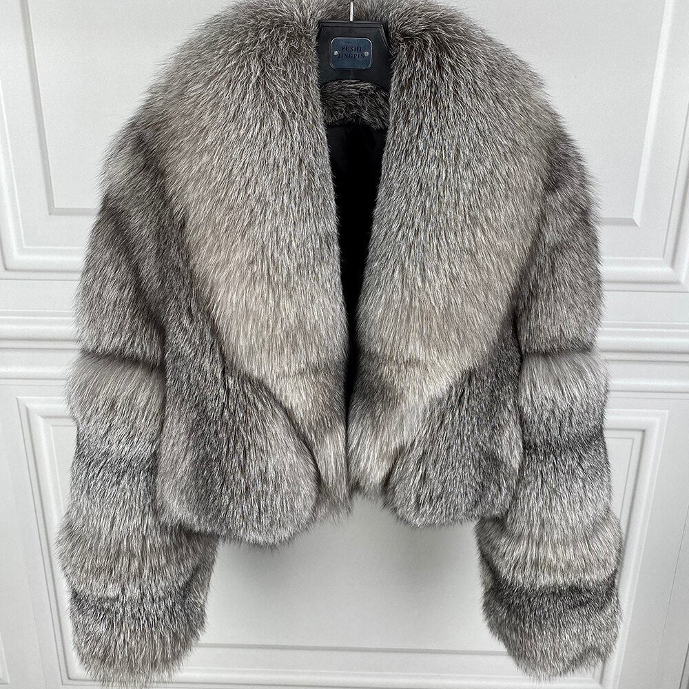 Real Fox Fur Big Turn-Down Collar Waist Coats – Giftod.com