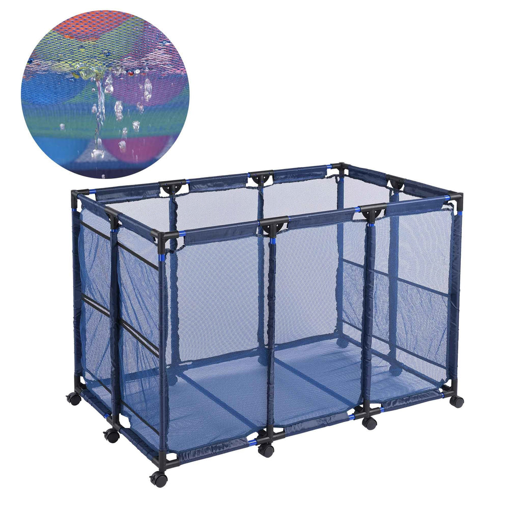 modern blue pool storage bin