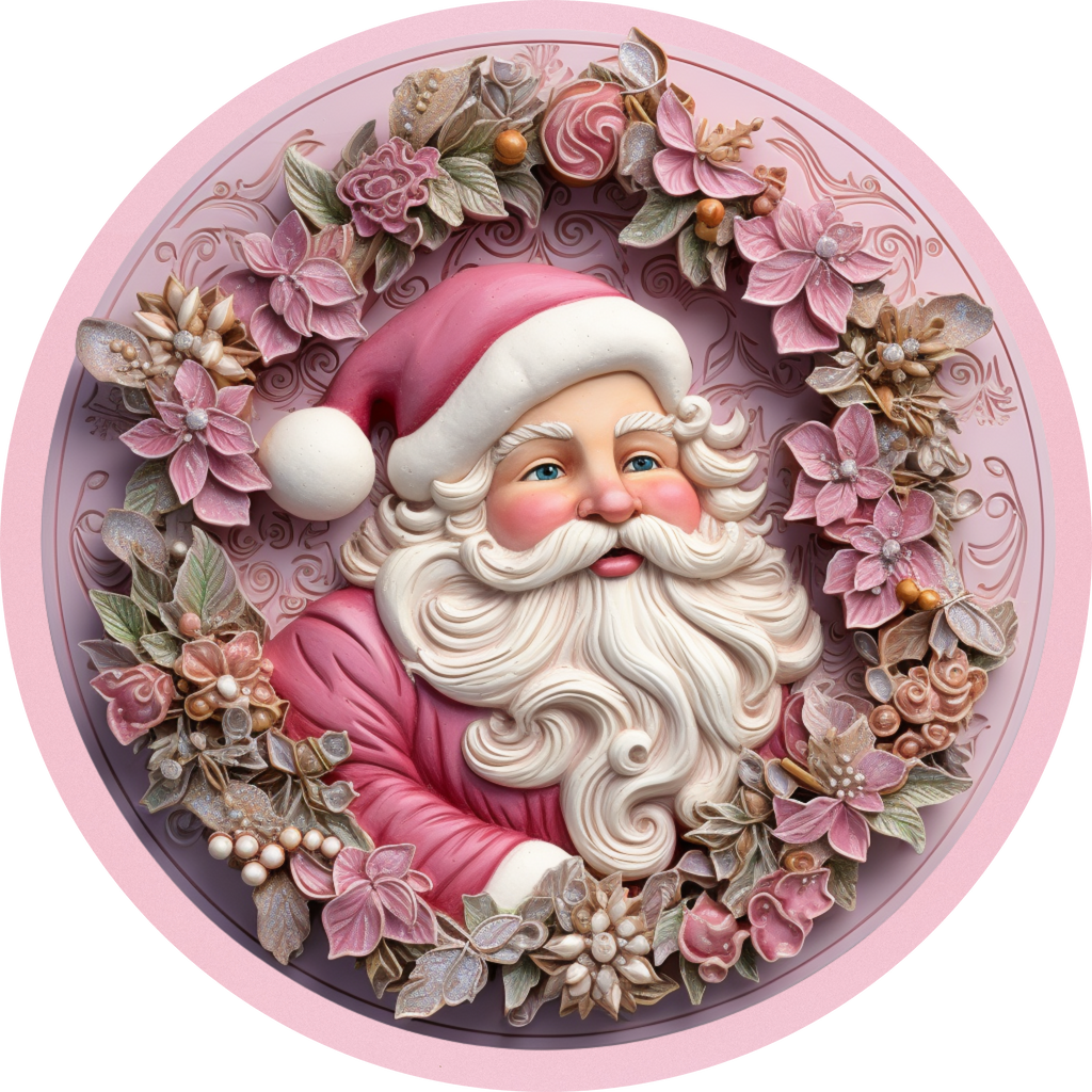 Santa Believe Christmas Ornament, Round Metal Ornament – The Village Wreath  Company