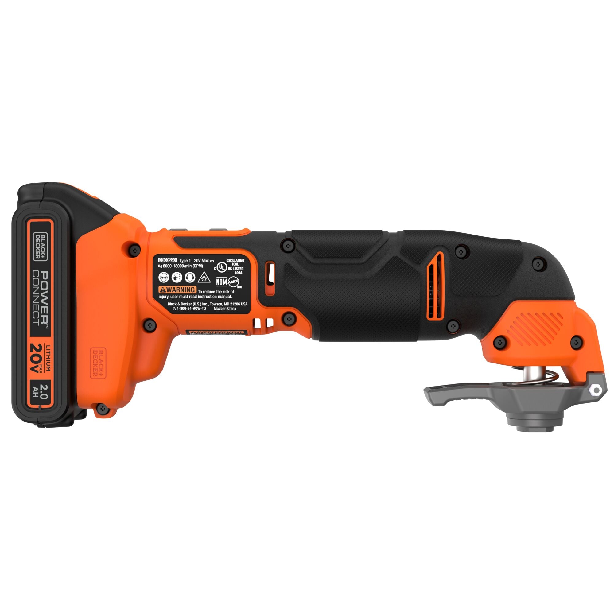 BLACK+DECKER BDCOS20D1K 20V MAX* Oscillating Tool Kit view 4