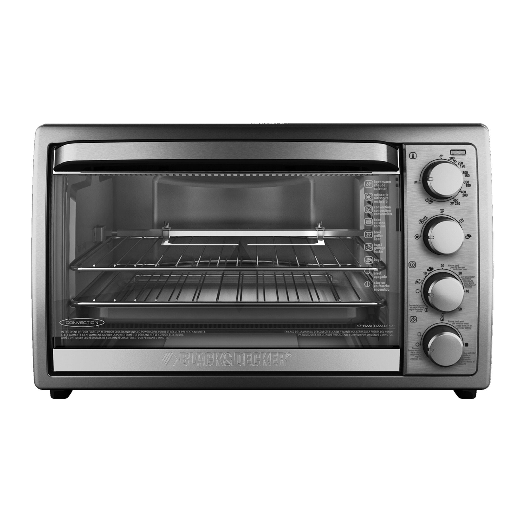 BLACK+DECKER 6-Slice Convection Countertop Toaster Oven, Stainless