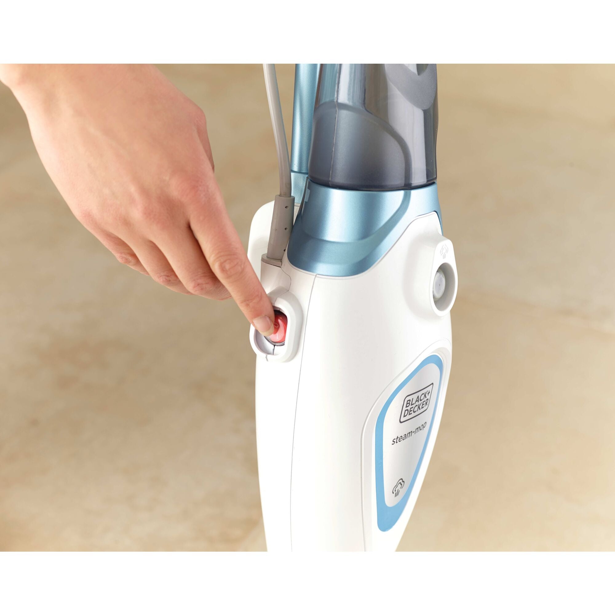 Easy operate feature of Steam-Mop with Lift + Reach Head.