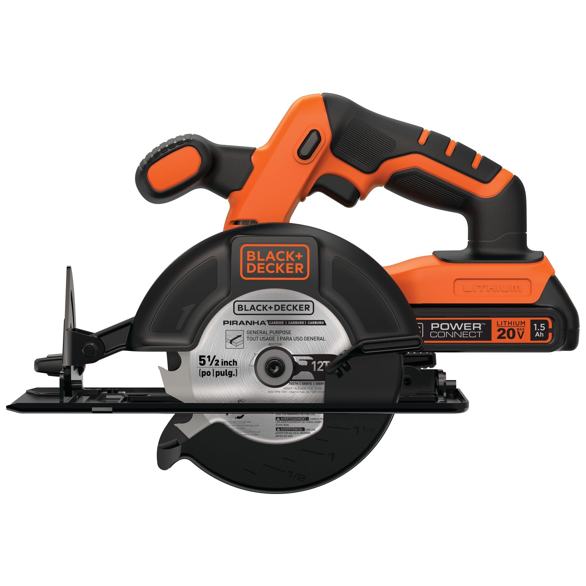 20-Volt Max Lithium-Ion Cordless 5-1/2 Circular Saw Powerful High Torque Motor