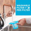 Washable filter + pre-filter