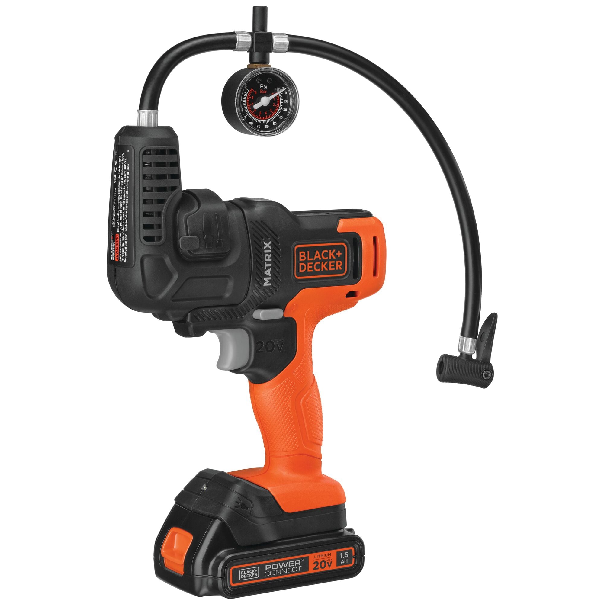 The BLACK+DECKER™ AC/DC Multi-Voltage Inflator 