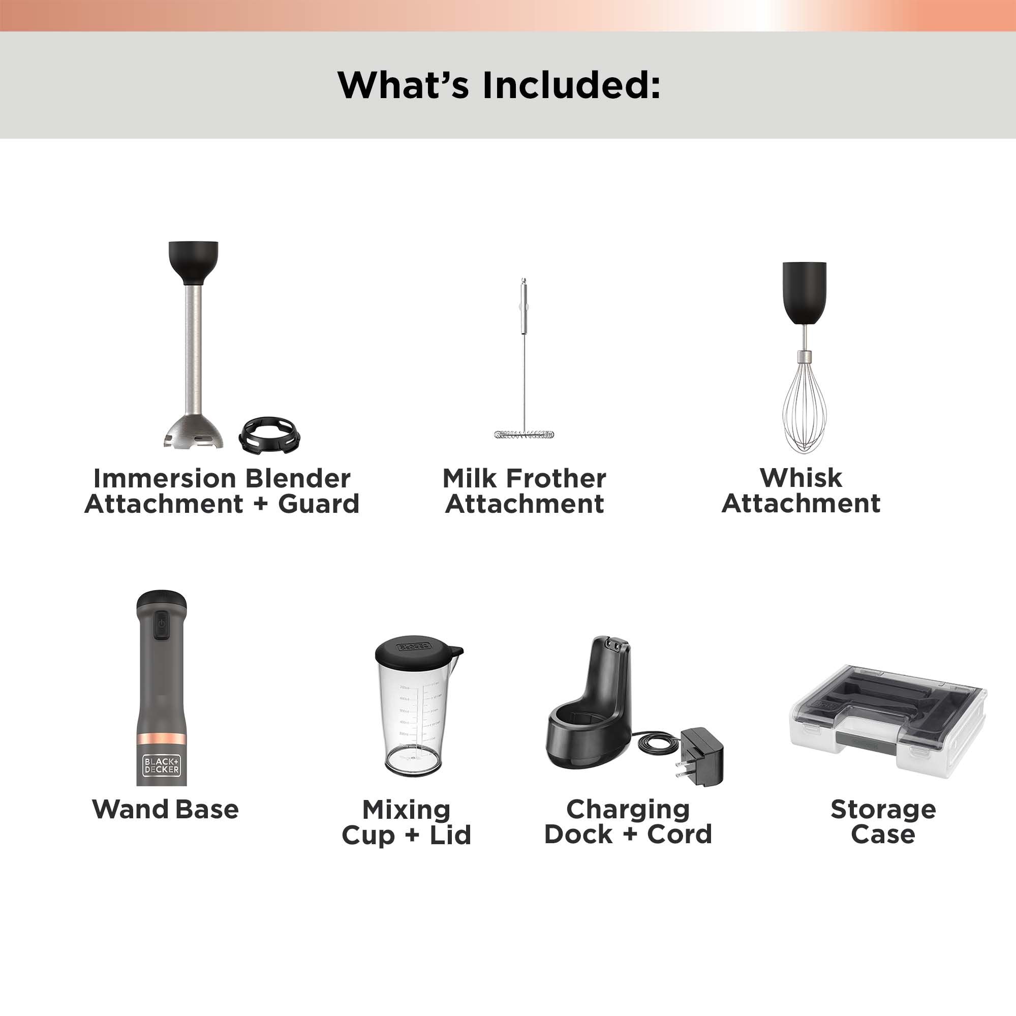 BLACK+DECKER Kitchen Wand Blender Kit, Gray (BCKM1011K01), 1 - Fry's Food  Stores