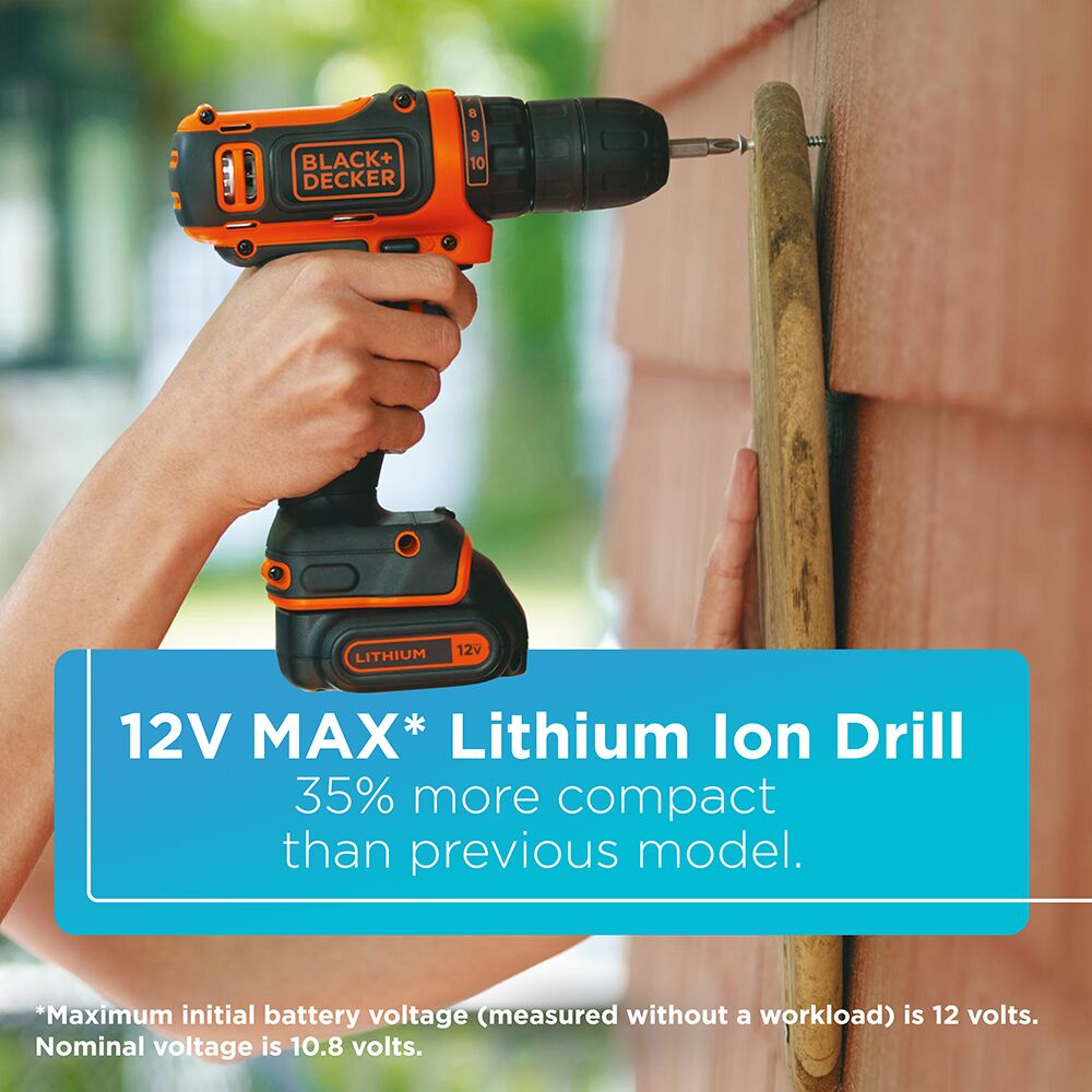 12V MAX* Cordless Drill/Driver + 59 Piece Project Kit