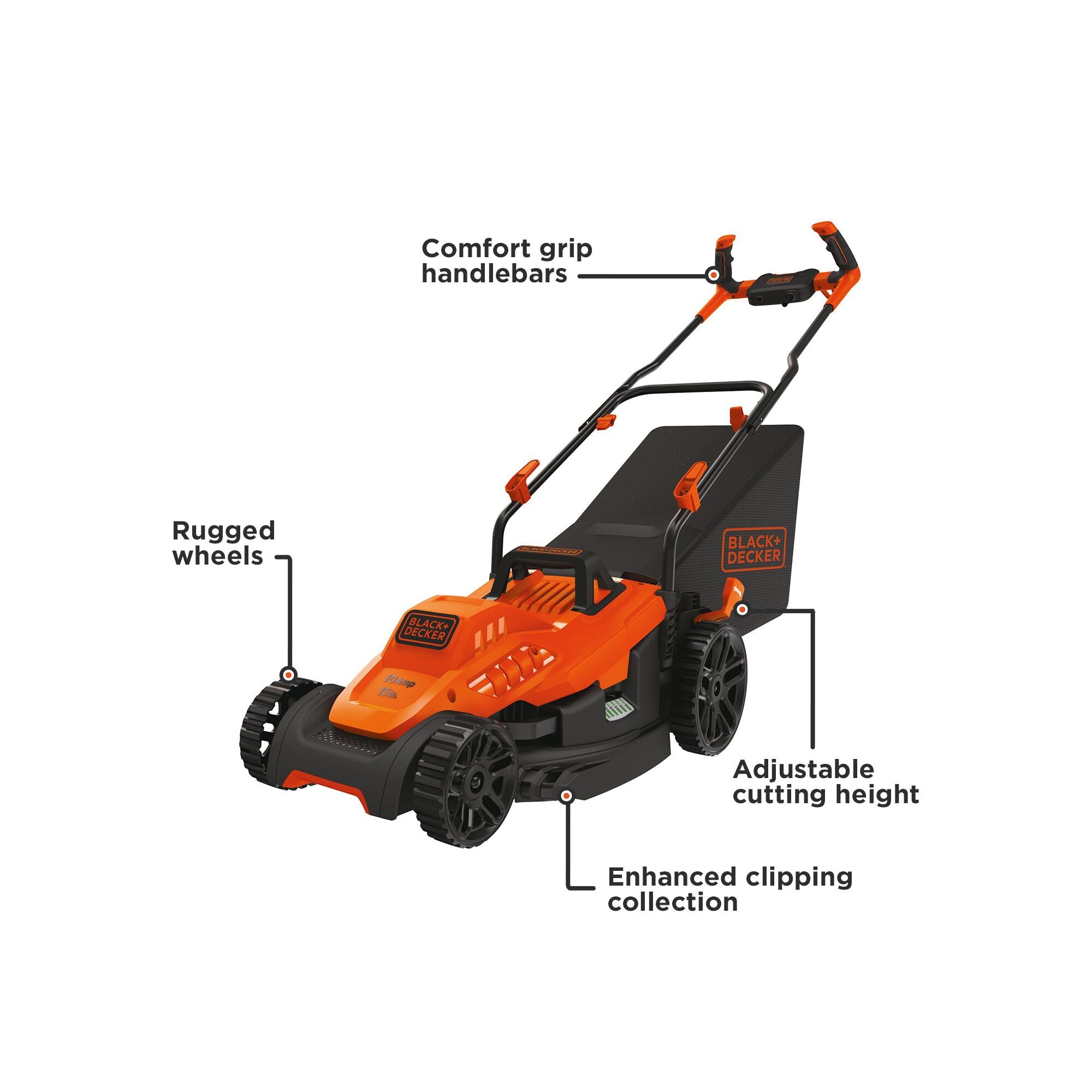 Black+decker BEMW472BH 10 Amp 15 Electric Lawn Mower