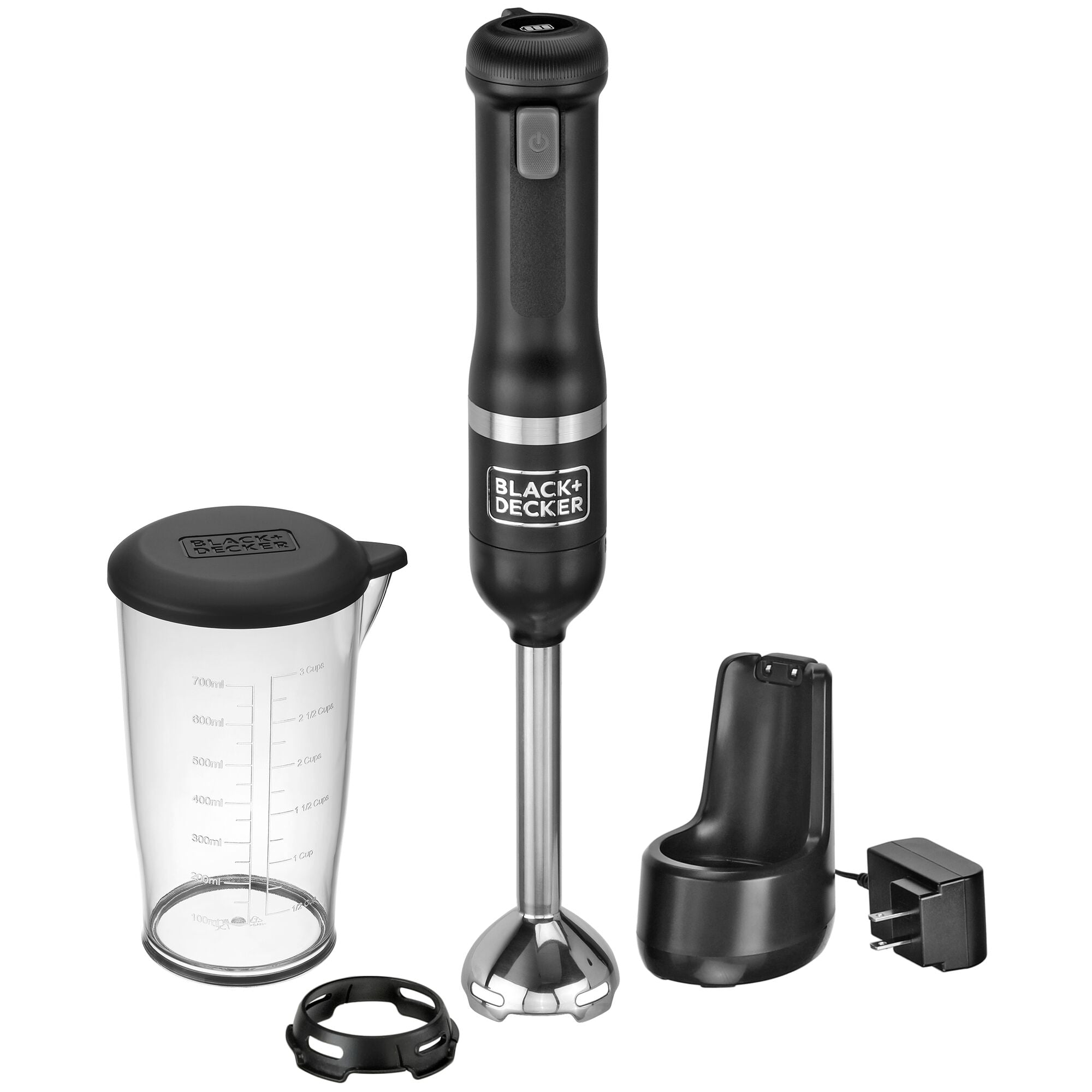 Black & Decker BCKM1011K10 Kitchen Wand Variable Speed Lithium-Ion Cordless Black Immersion Blender Kit