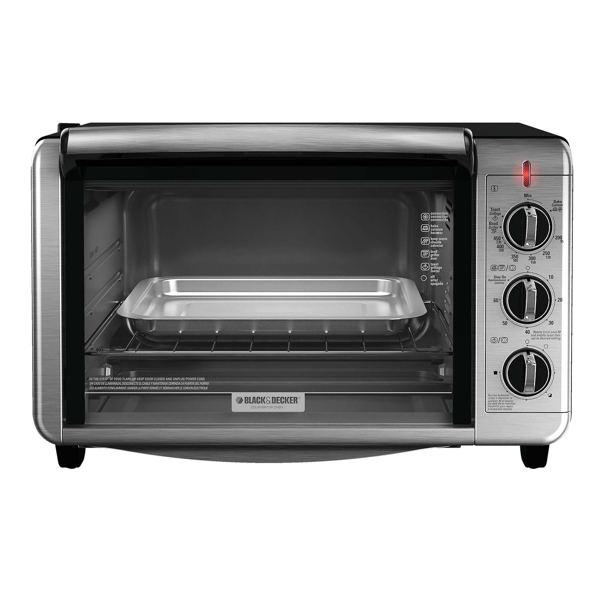 BLACK+DECKER 6-Slice Digital Convection Countertop Toaster Oven, Stainless  Steel, TO3280SSD