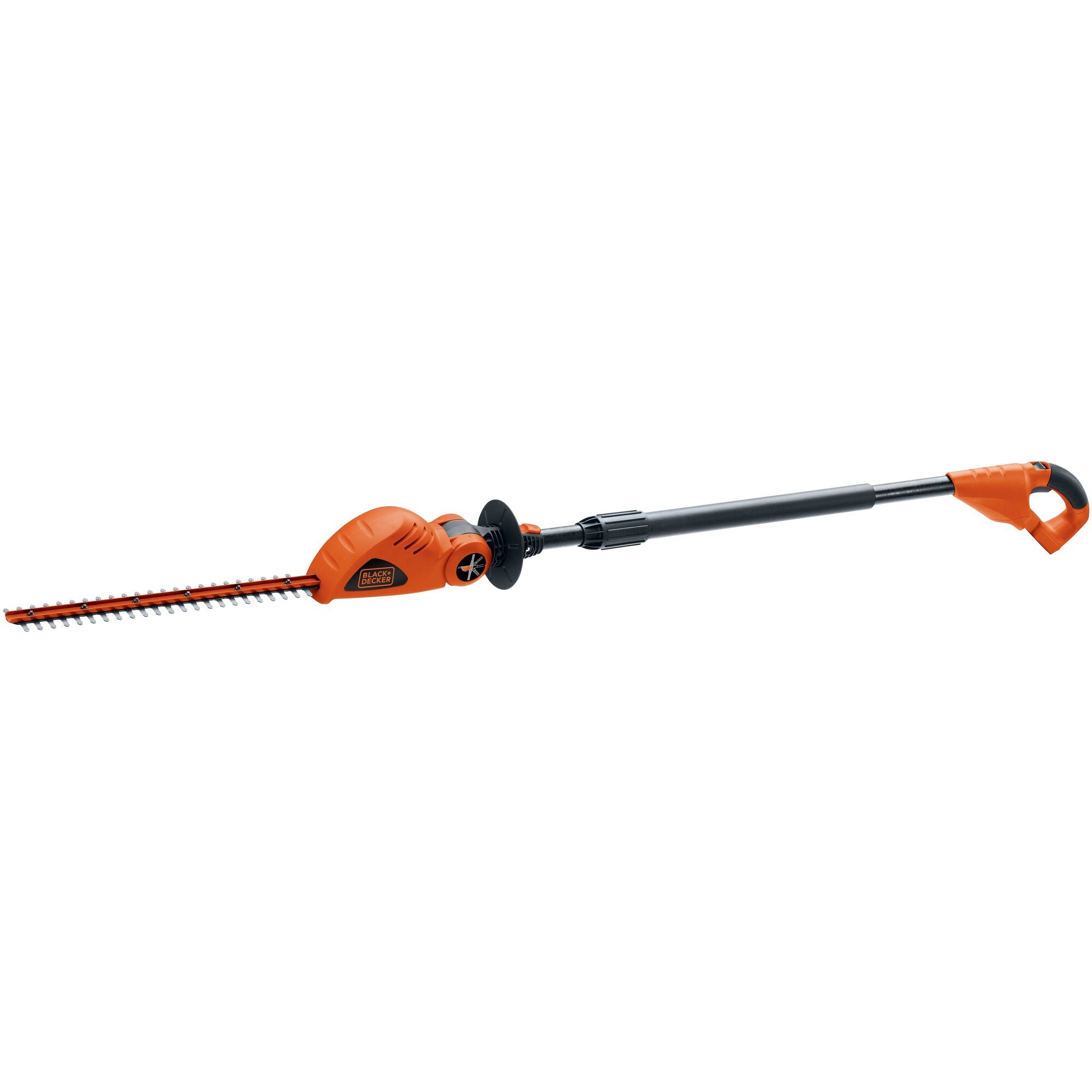 An overview of the BLACK+DECKER 20V MAX* POWERCONNECT™ 18-in. Cordless Pole Hedge Trimmer (Tool Only).