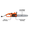 Overview of the BLACK+DECKER 16-in. 12-Amp Electric Chainsaw.
