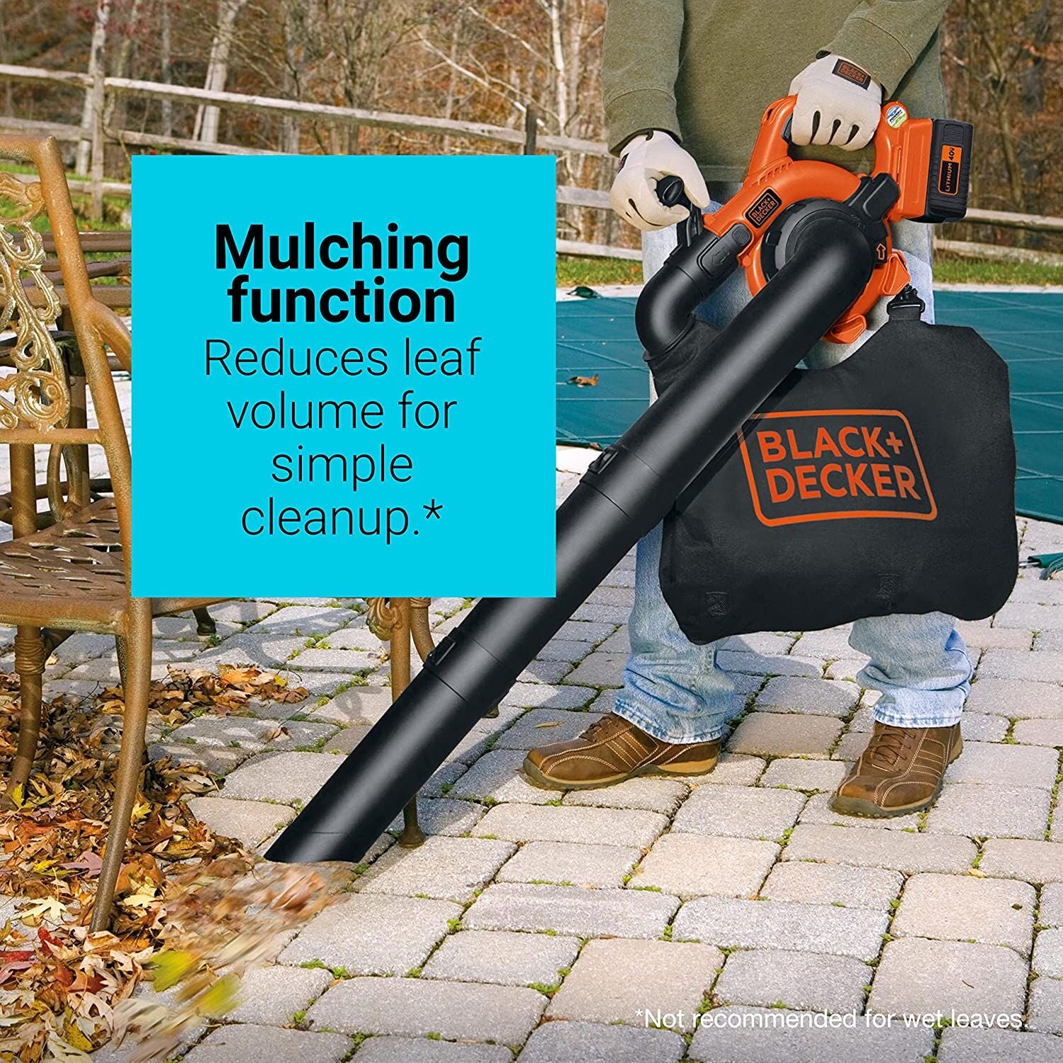 Black and Decker BCBLV36 36v Cordless Garden Vacuum and Leaf Blower