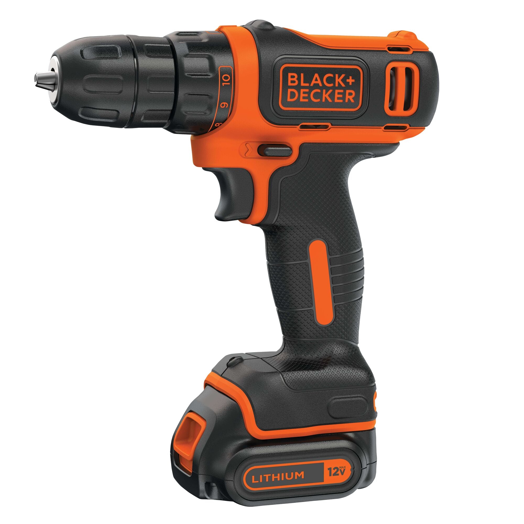 A Man and woman are using the BLACK+DECKER 12V MAX* Drill and Home Tool Kit for repairing furniture.