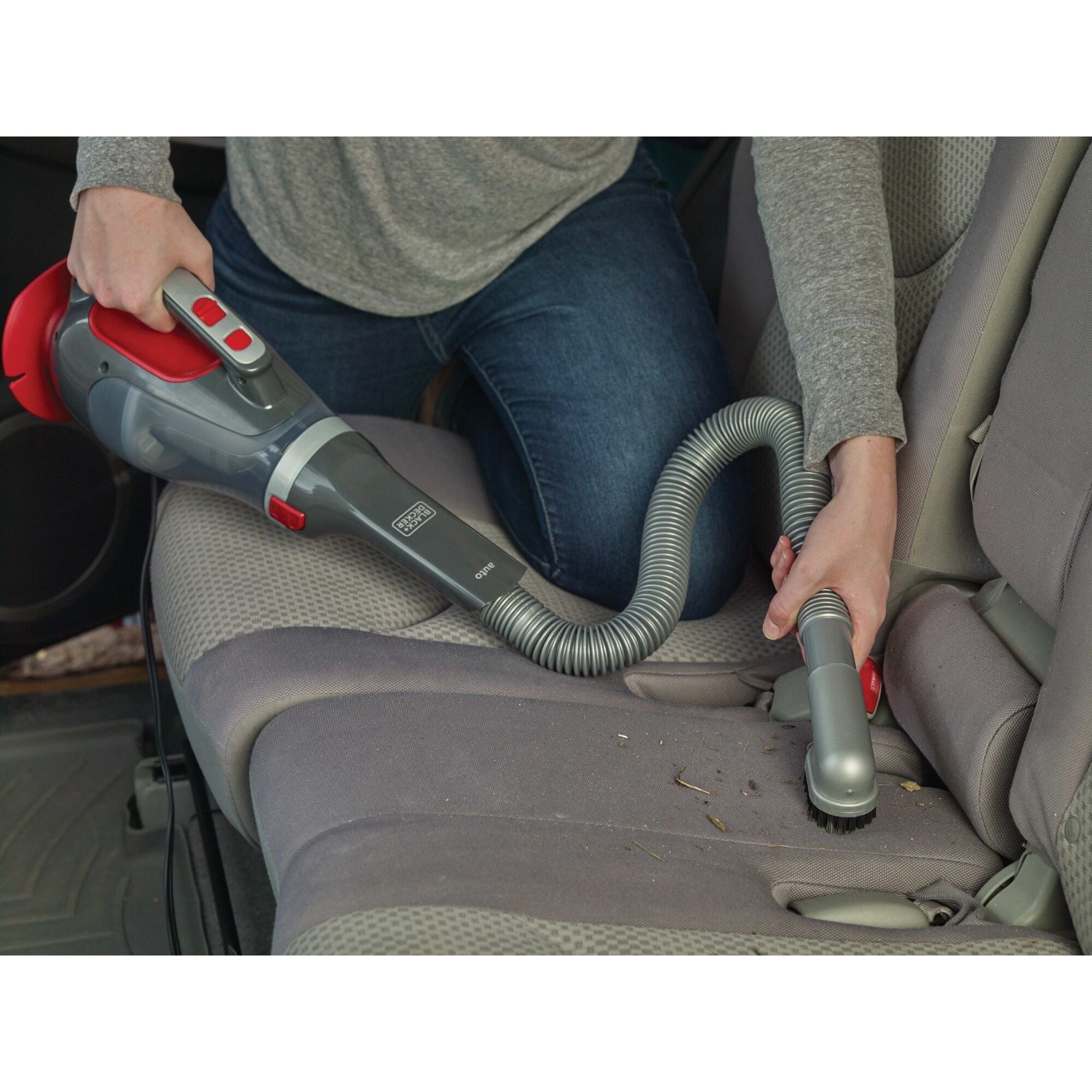 Black Decker Black+decker Dustbuster 12V DC Car Handheld Vacuum, Red (BDH1220AV)