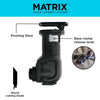 BLACK+DECKER matrix reciprocating saw attachment includes apivoting shoe, base clamp release lever and a wood cutting blade