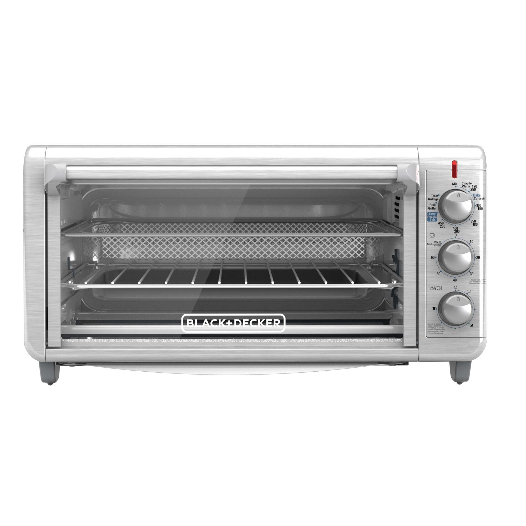 BLACK DECKER Extra Wide Crisp And Bake Air Fry Toaster Oven.