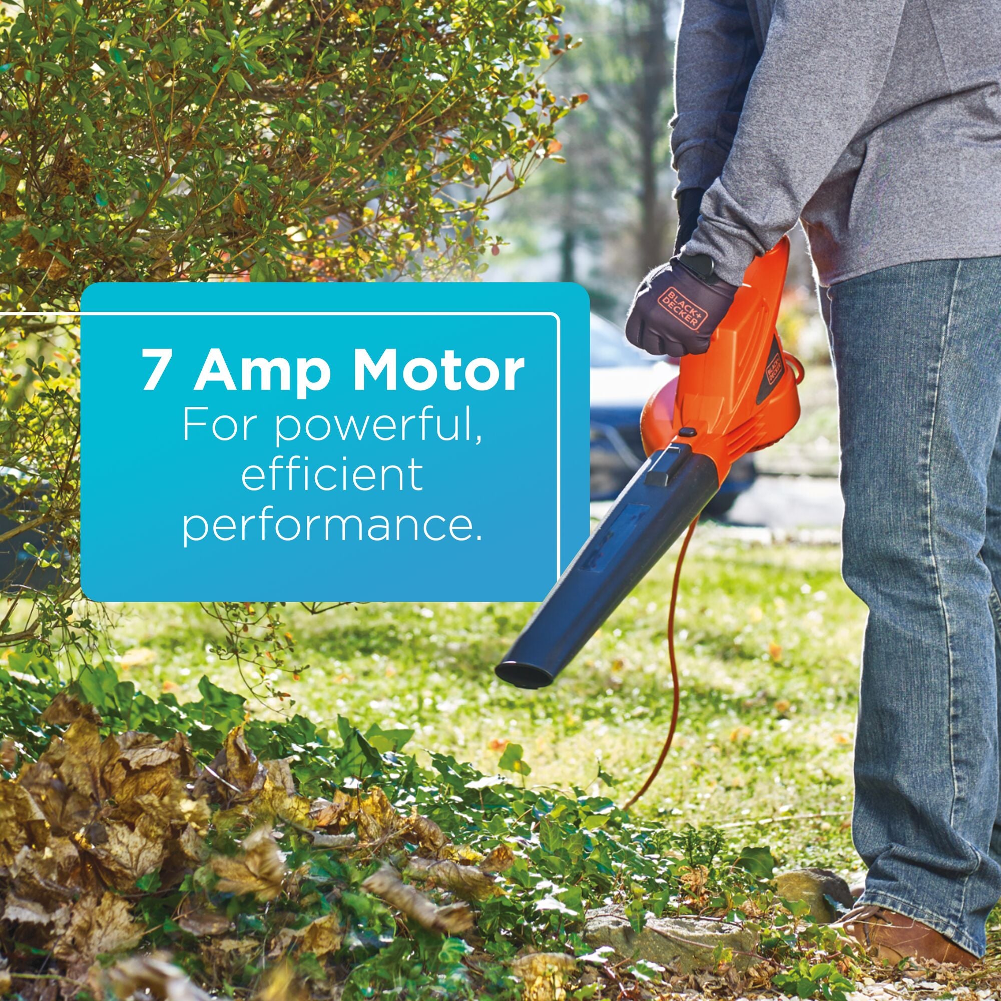 Electric Leaf Blower, 7-Amp