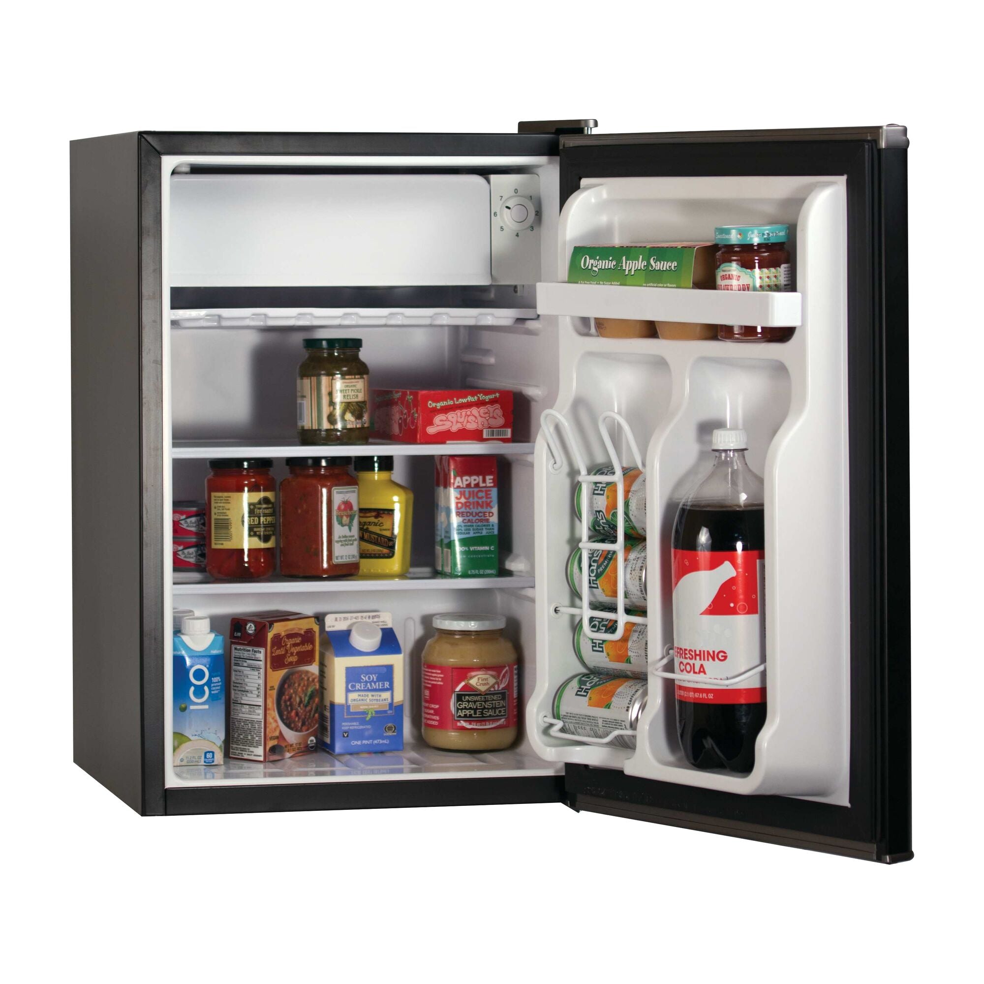 BLACK+DECKER 4.3-cu ft Standard-depth Freestanding Mini Fridge Freezer  Compartment (Stainless Steel) ENERGY STAR in the Mini Fridges department at