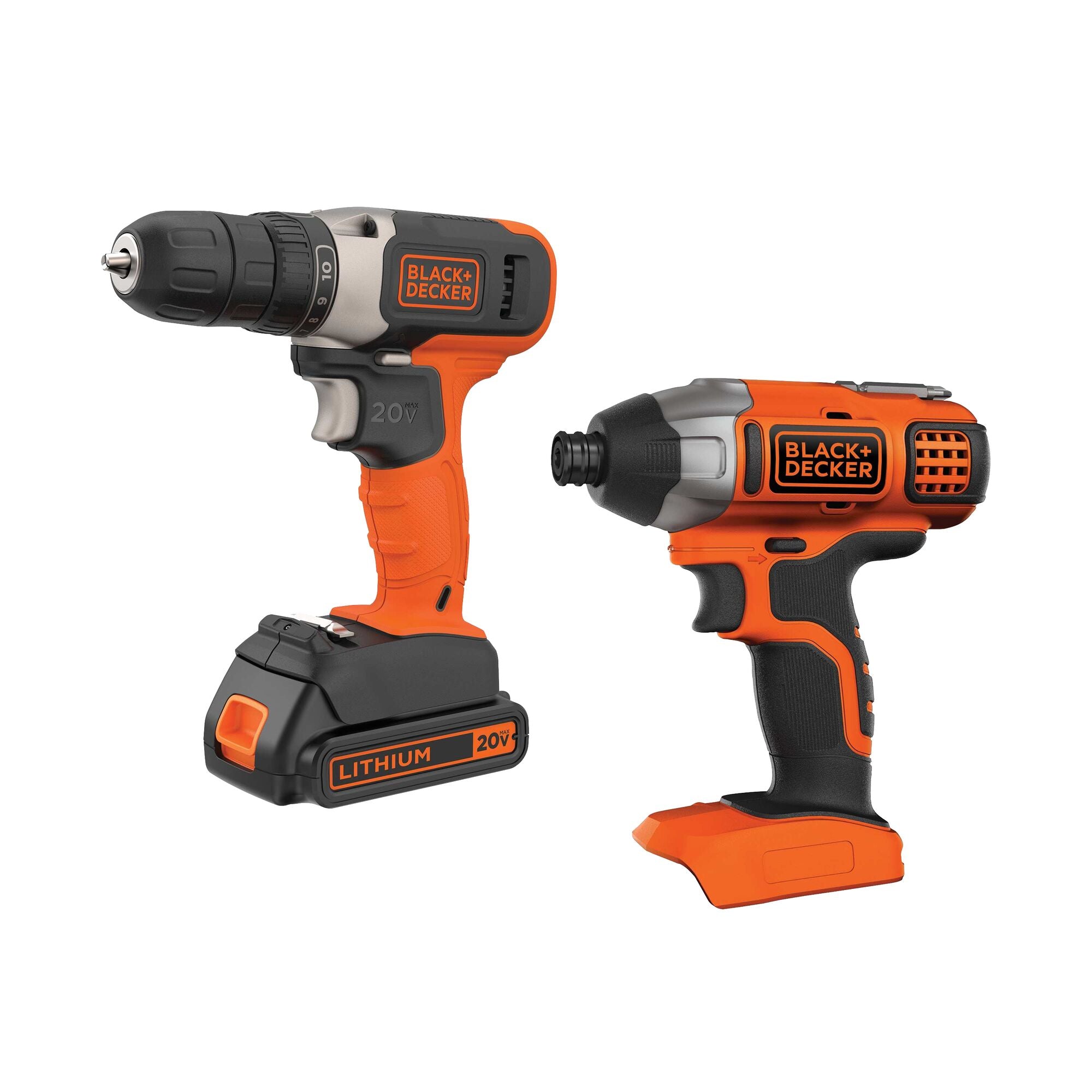 BLACK+DECKER 20V MAX Cordless Drill and Impact Driver, Power Tool