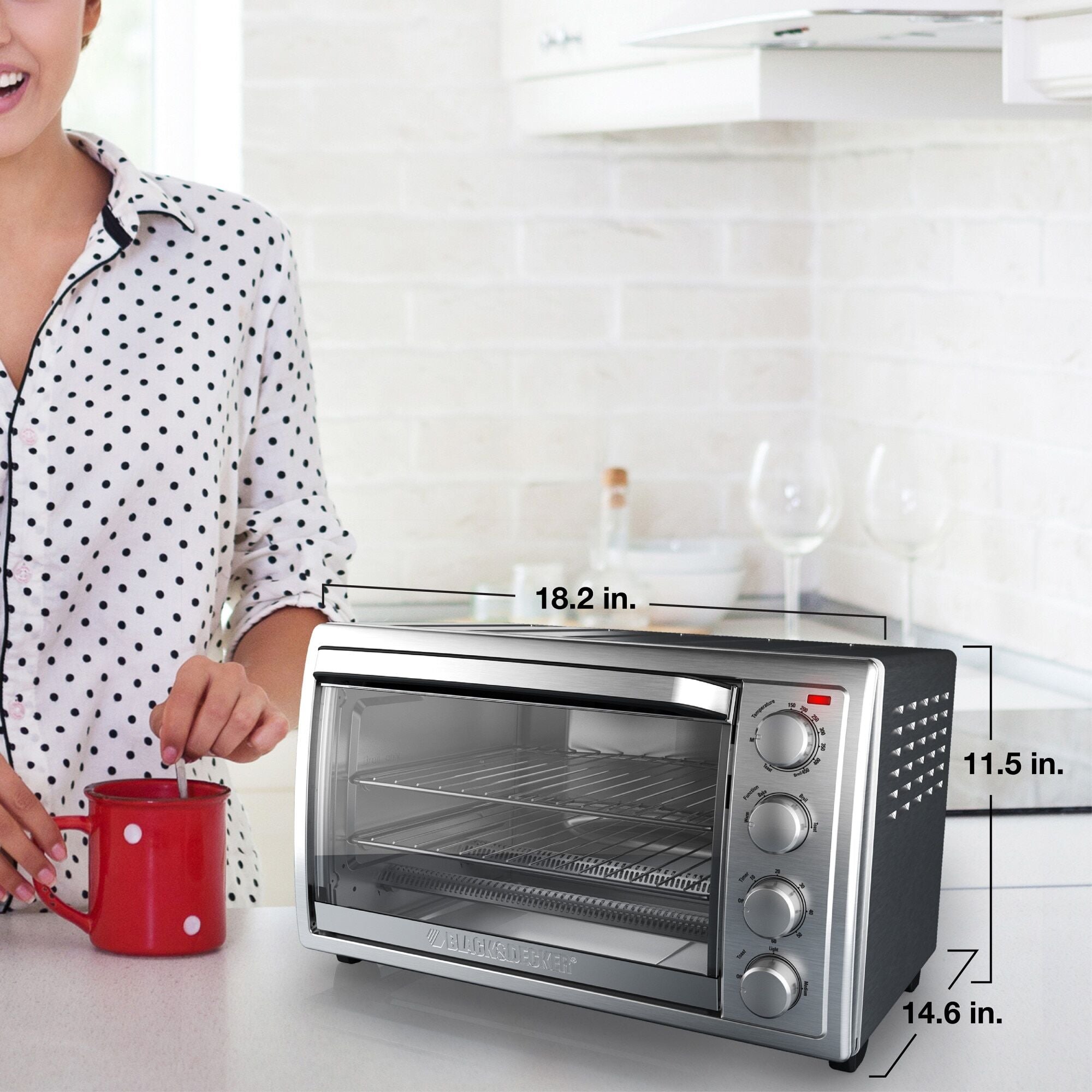 Black+Decker 6-Slice Crisp 'N Bake Air Fryer Toaster Oven