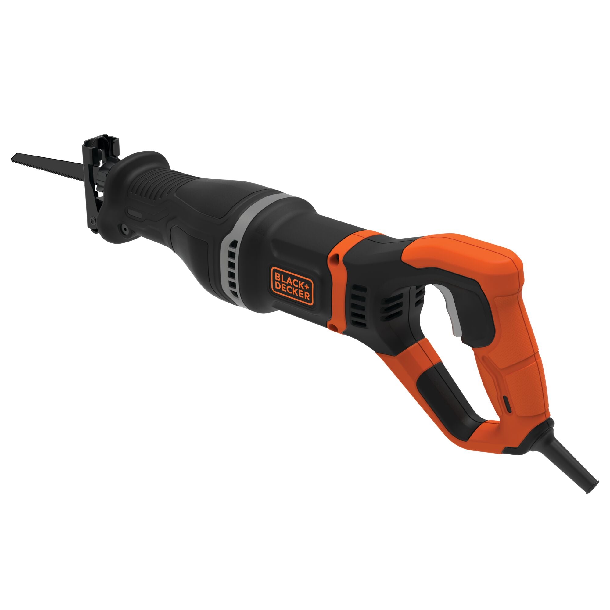 An overview of the BLACK+DECKER 7-Amp Electric Reciprocating Saw With Removable Branch Holder.