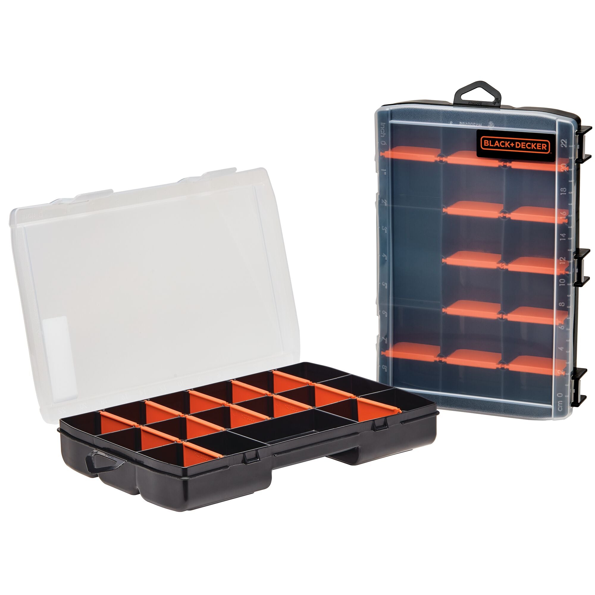 Small parts organizer box with dividers screw organizer and craft storage 17 compartment 2 pack.

