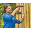 20 Volt Lithium Drill Driver being used by person on wood.